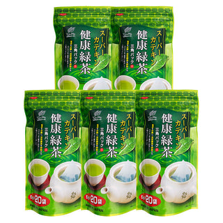 袋布向春園 健康綠茶 三角立體茶包 20入 5袋組【スーパーカテキン健康緑茶 20P 5袋セット】